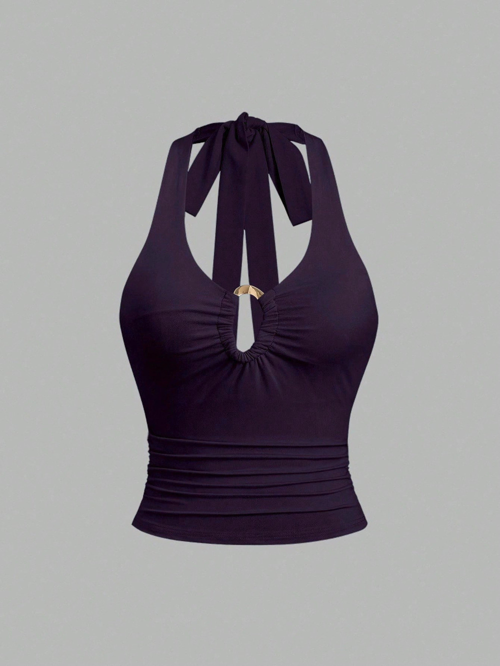 ZARA Summer Sexy Halter Crop Top Slim Fit Backless Tie Women